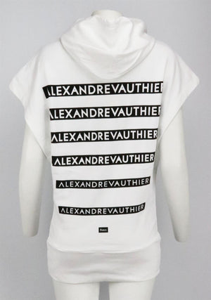ALEXANDRE VAUTHIER OVERSIZED PRINTED COTTON JERSEY HOODIE ONE SIZE