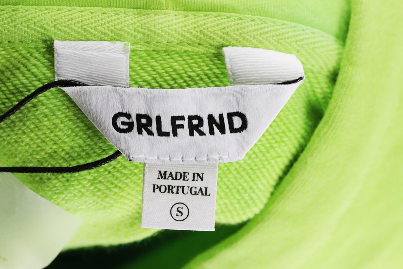 GRLFRND EMBROIDERED TIE DYED COTTON JERSEY HOODIE SMALL