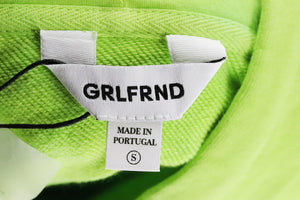 GRLFRND EMBROIDERED TIE DYED COTTON JERSEY HOODIE SMALL