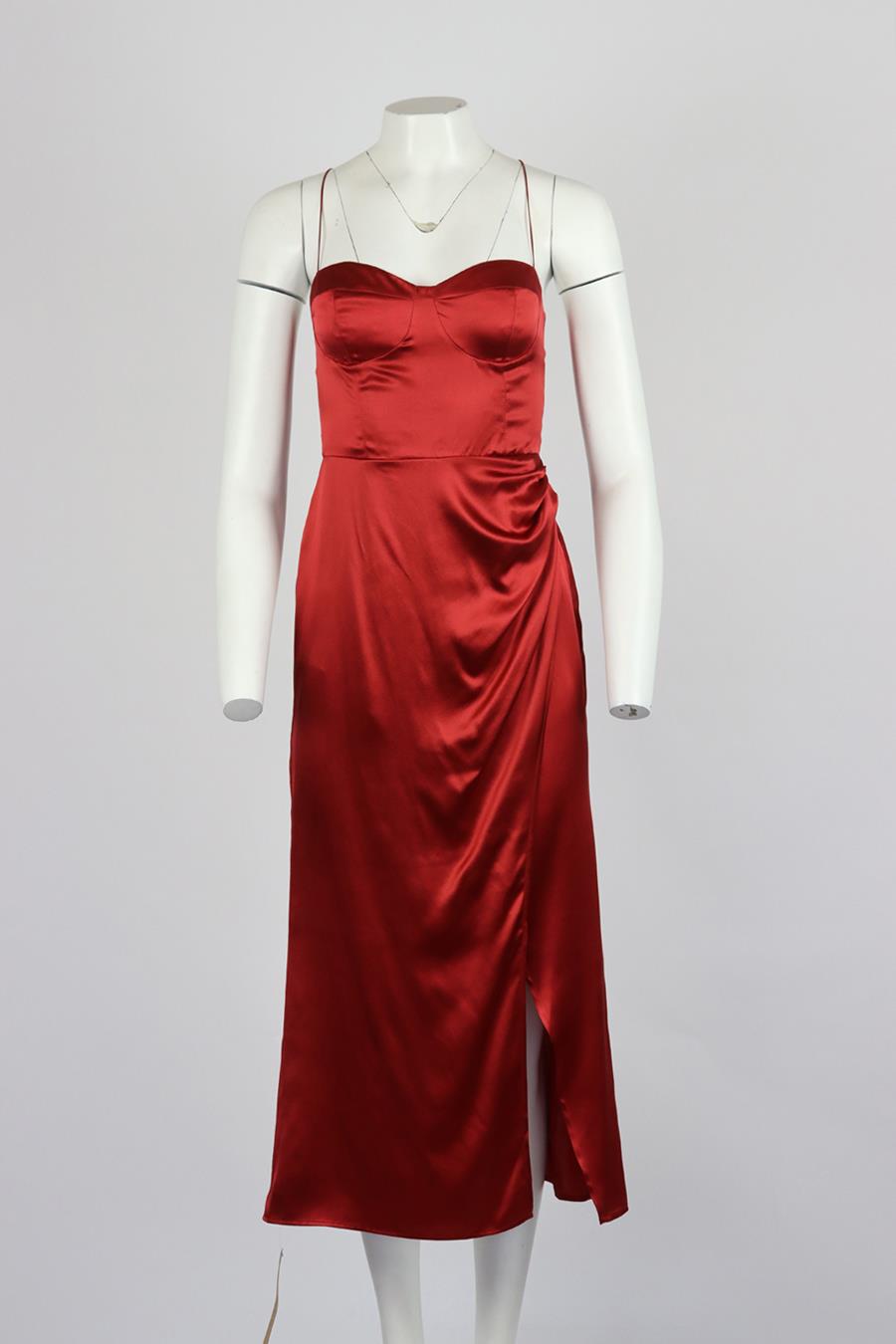 REFORMATION SILK SATIN MIDI DRESS US 2 UK 6