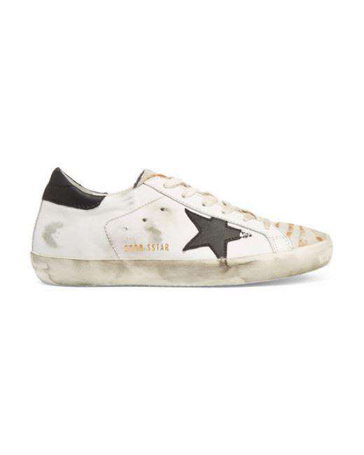GOLDEN GOOSE DELUXE BRAND SUPERSTAR CALF HAIR LEATHER SNEAKERS EU 38 UK 5 US 8