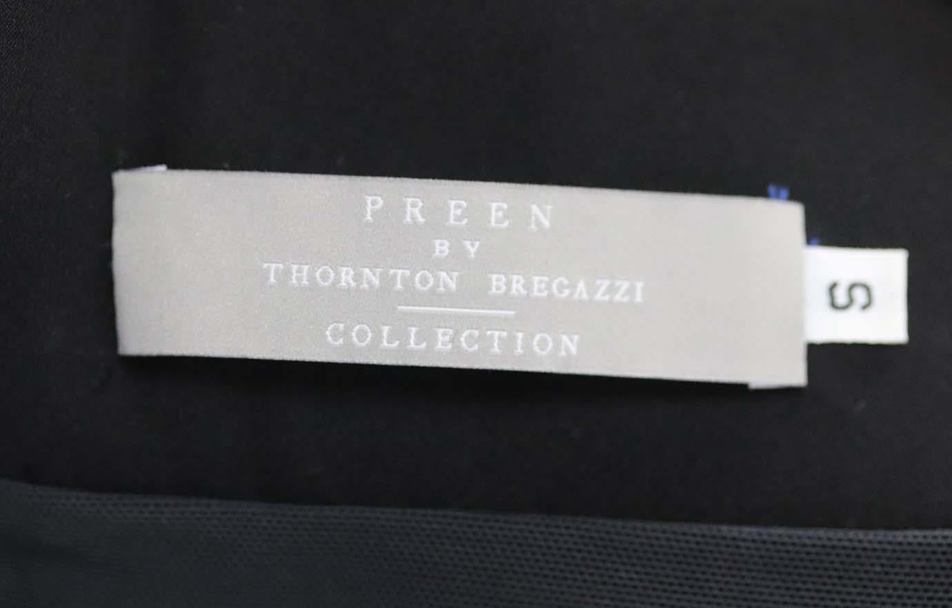 PREEN BY THORNTON BREGAZZI RUCHED STRETCH CREPE MINI DRESS SMALL