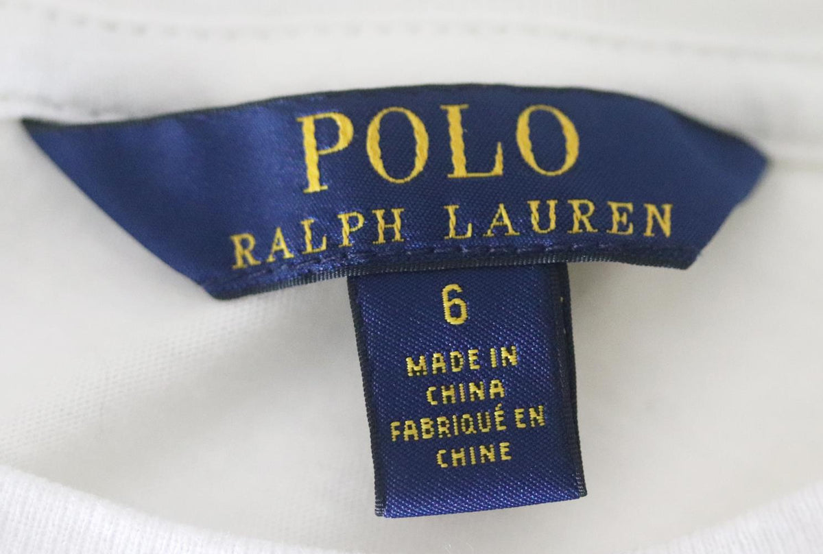 POLO RALPH LAUREN KIDS GIRLS COTTON T-SHIRT 6 YEARS