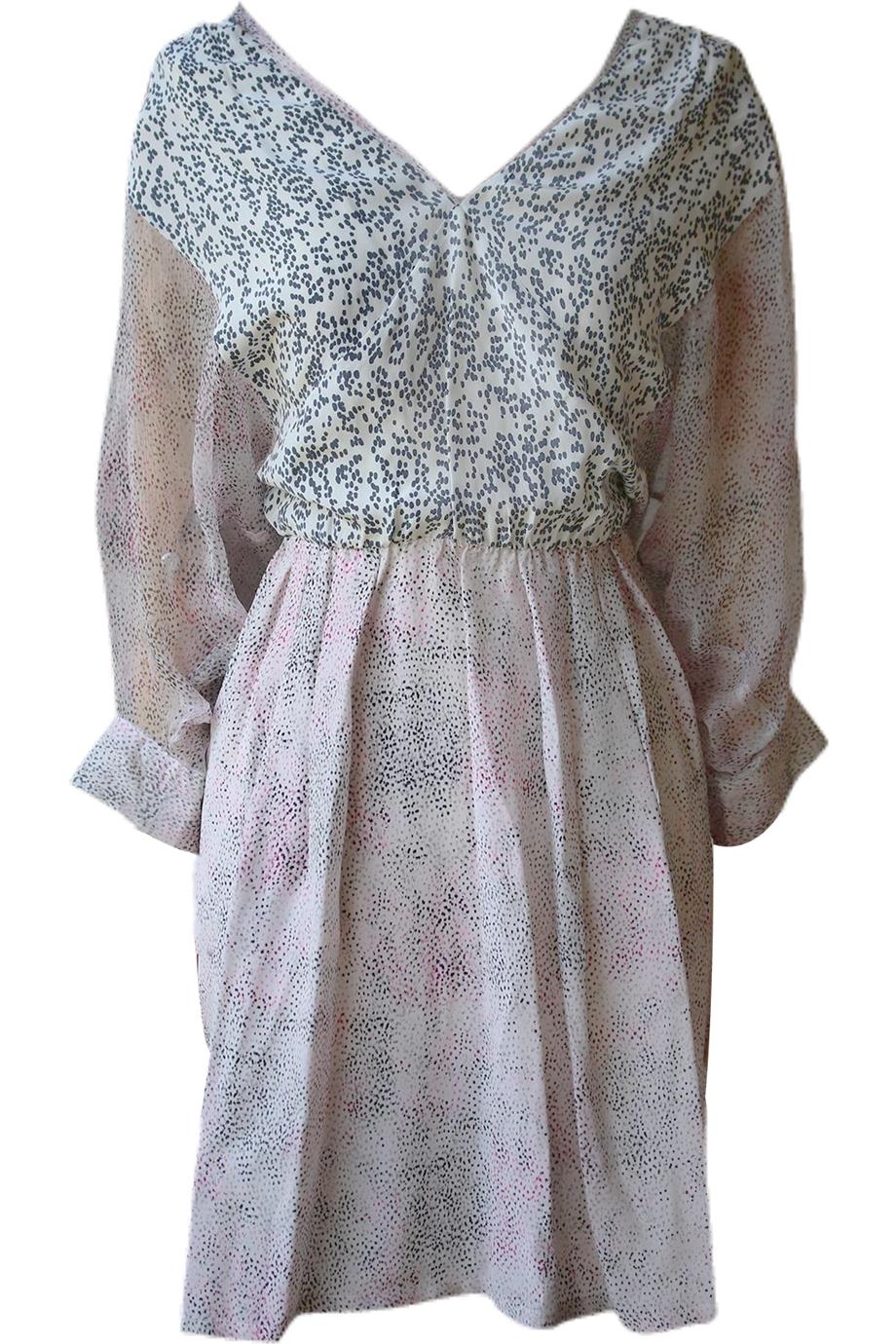 MAJE ARMAGH PRINTED MINI DRESS UK 12