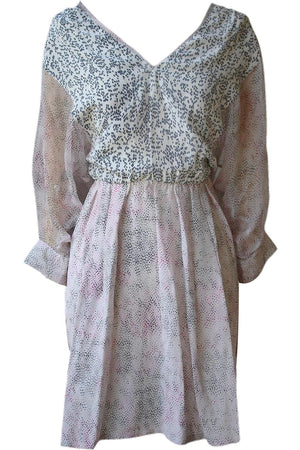 MAJE ARMAGH PRINTED MINI DRESS UK 12