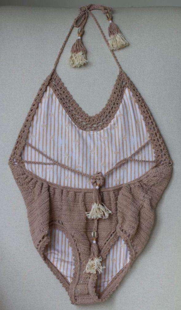 SHE MADE ME CROCHET ONE PIECE SWIMSUIT MEDIUM/LARGE