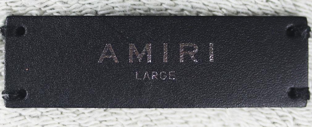 AMIRI CROPPED DISTRESSED COTTON JERSEY HOODIE LARGE