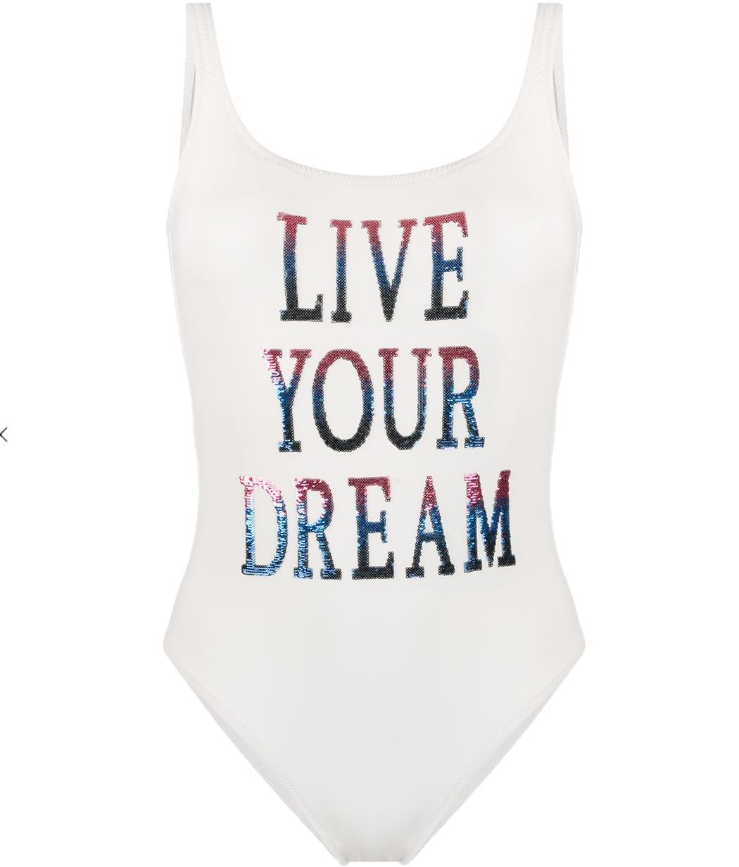 ALBERTA FERRETTI LIVE YOUR DREAM SEQUIN EMBELLISHED SWIMSUIT UK 10