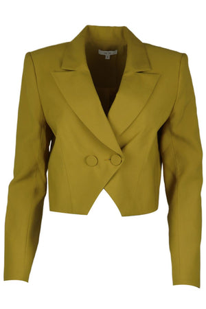 THE SEI CROPPED DOUBLE BREASTED CREPE BLAZER US 4 UK 8