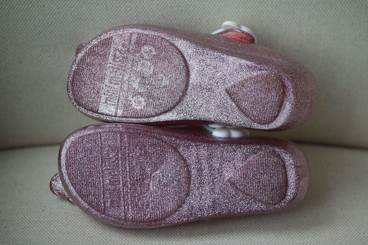 MINI MELISSA GIRLS UNICORN GLITTER JELLY SHOES EU 25/26 UK 8/9