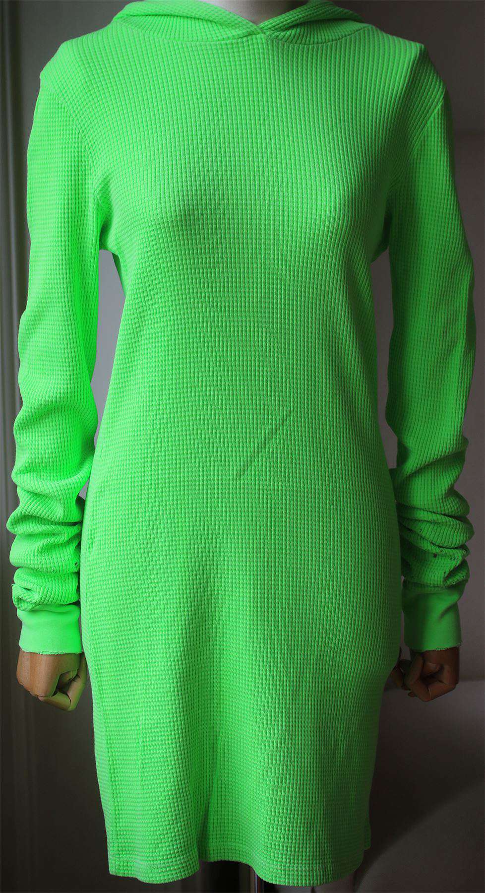 COTTON CITIZEN MONACO THERMAL HOODIE DRESS SMALL