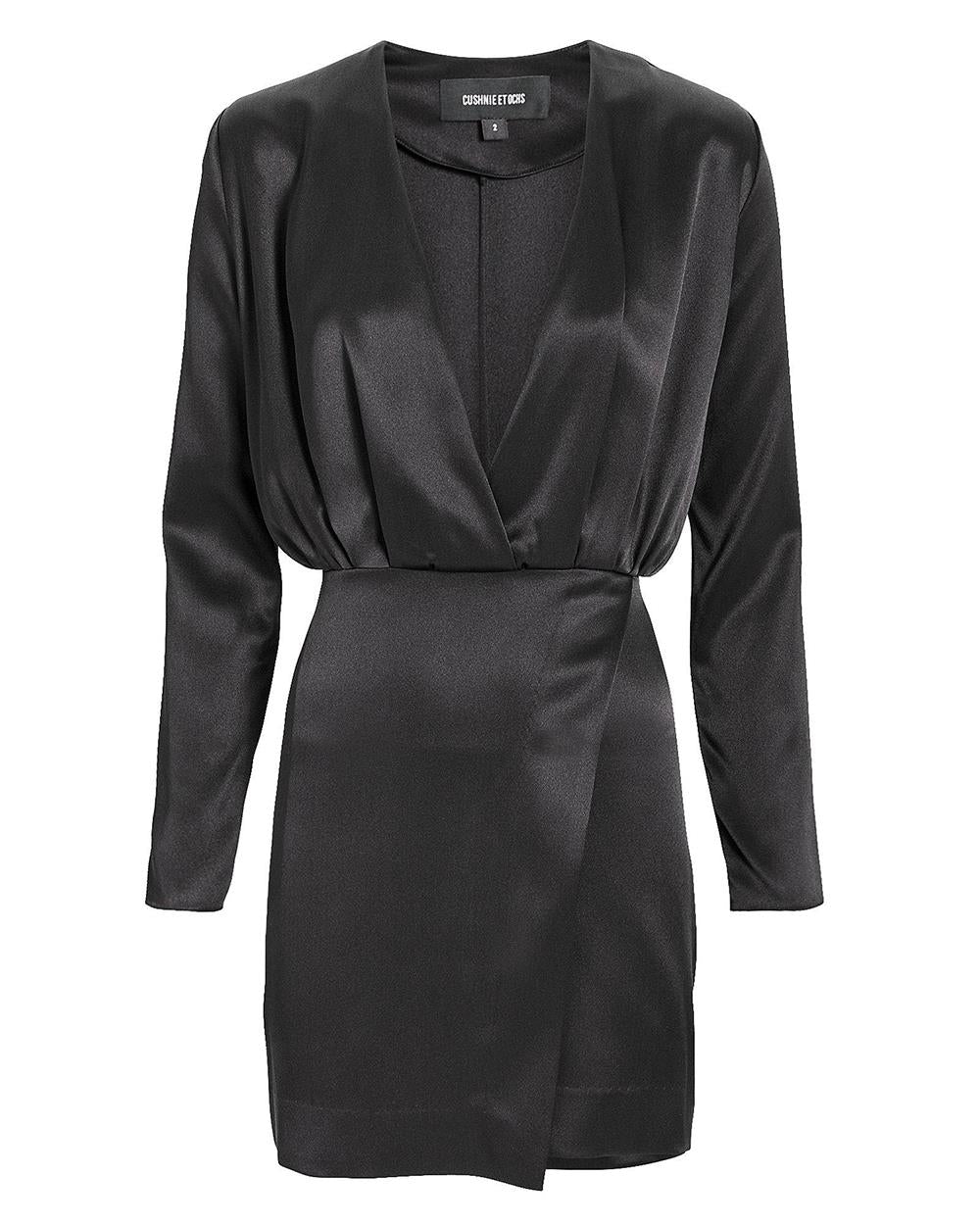 CUSHNIE ET OCHS ELIN BLOUSON SILK MINI DRESS US 8 UK 12