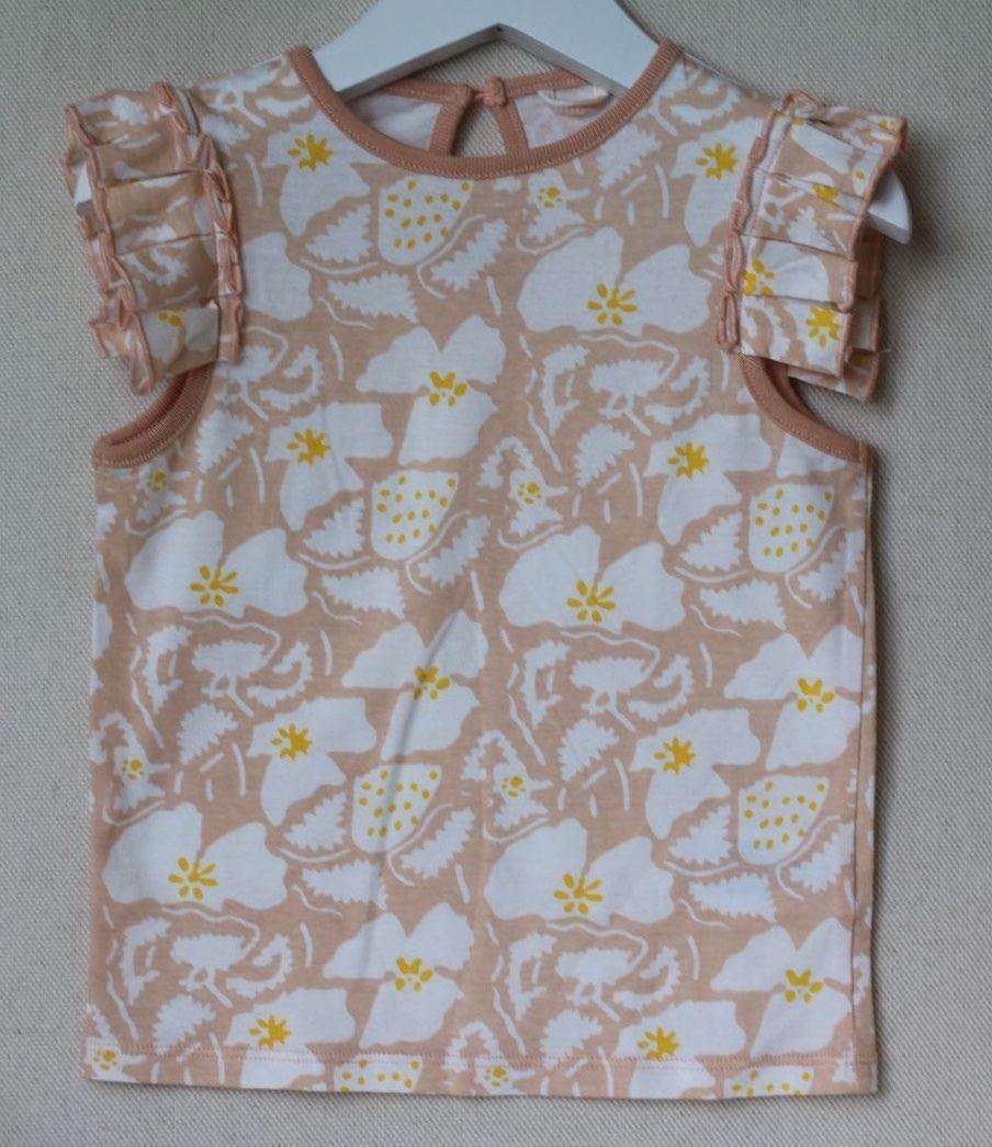 STELLA MCCARTNEY KIDS BABY GIRLS FLORAL PINK FRILLY TOP 3 YEARS