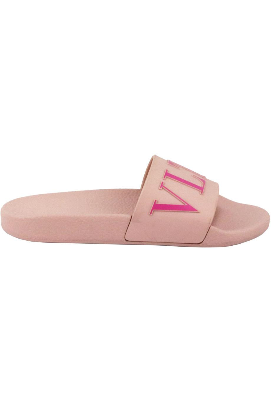 VALENTINO GARAVANI LOGO PRINT RUBBER SLIDES EU 38 UK 5 US 8