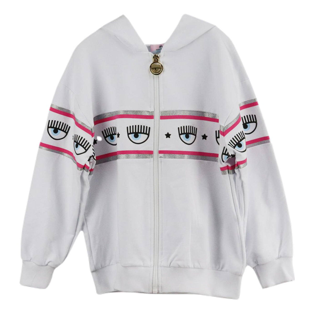 CHIARA FERRAGNI KIDS GIRLS COTTON HOODIE 8 YEARS