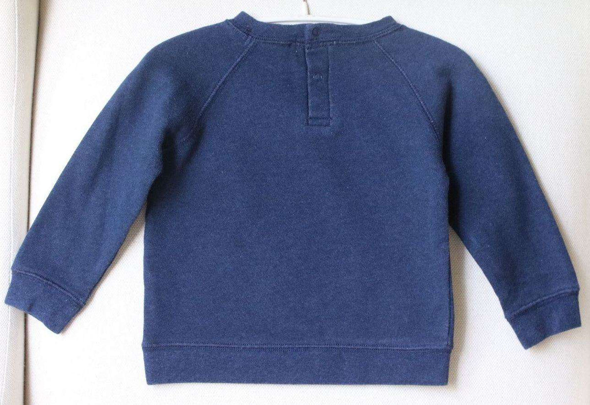 STELLA MCCARTNEY KIDS NAVY BLUE NEOPRENE REEVE TIGER SWEATER 18 MONTHS