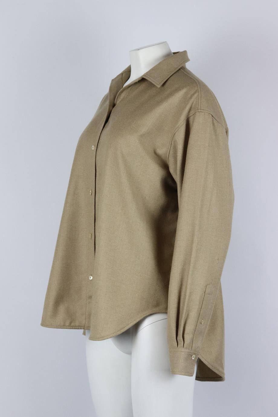 TOTÊME WOOL BLEND SHIRT DK 40 UK 14
