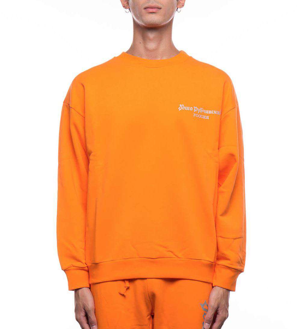 GOSHA RUBCHINSKIY EMBROIDERED LOGO SWEATER LARGE