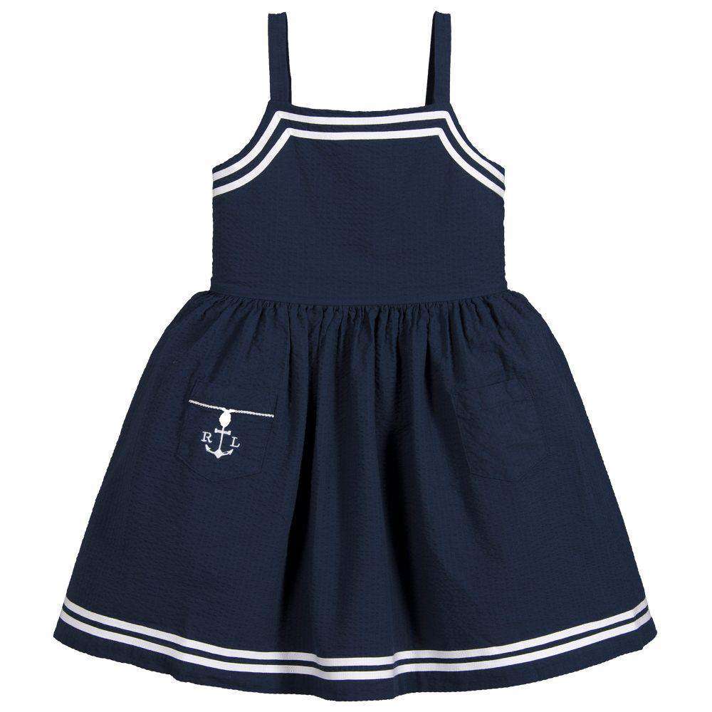POLO RALPH LAUREN KIDS GIRLS COTTON DRESS 5 YEARS
