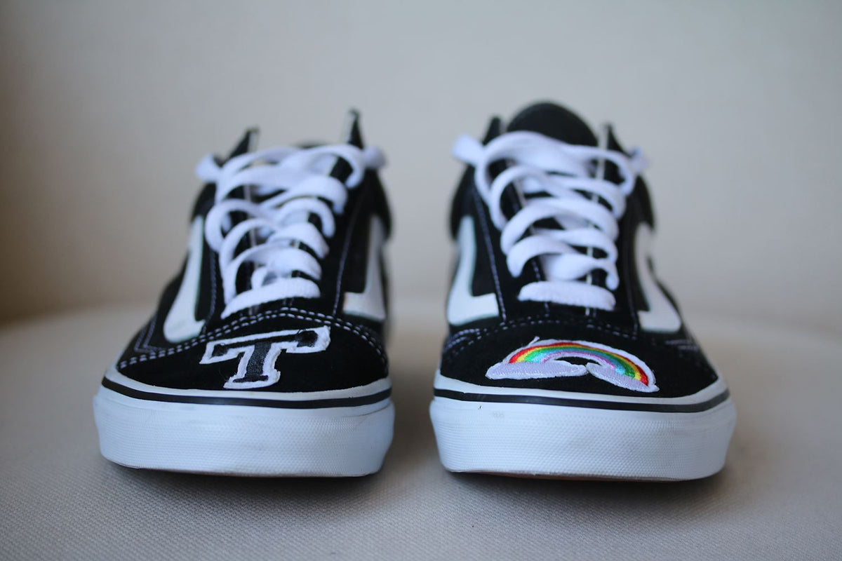 VANS OLD SKOOL EMBROIDERED CUSTOM SNEAKERS EU 38.5 UK 5.5 US 8