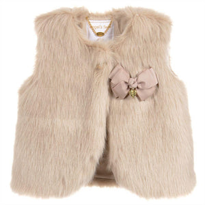 ANGEL'S FACE KIDS GIRLS FAUX FUR GILET 4-5 YEARS