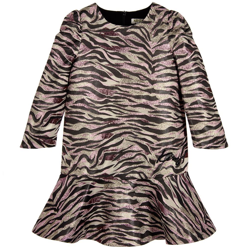 KENZO KIDS GIRLS TIGER STRIPE DRESS 5 YEARS