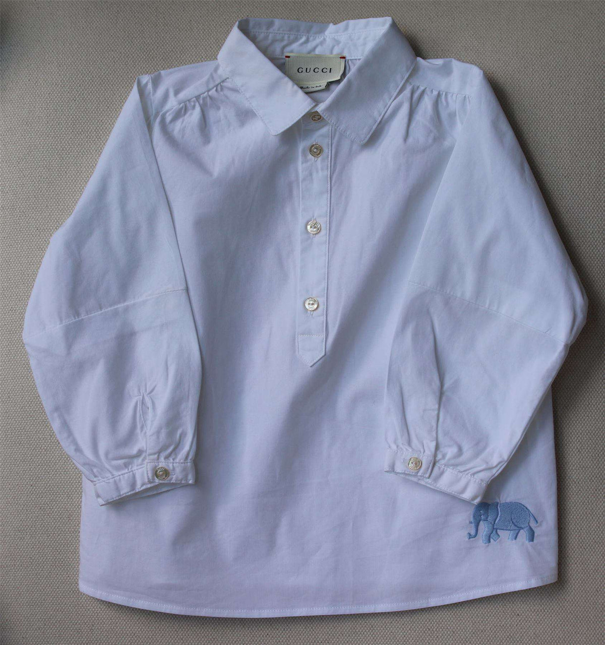 GUCCI BABY BOYS WHITE SHIRT 18-24 MONTHS