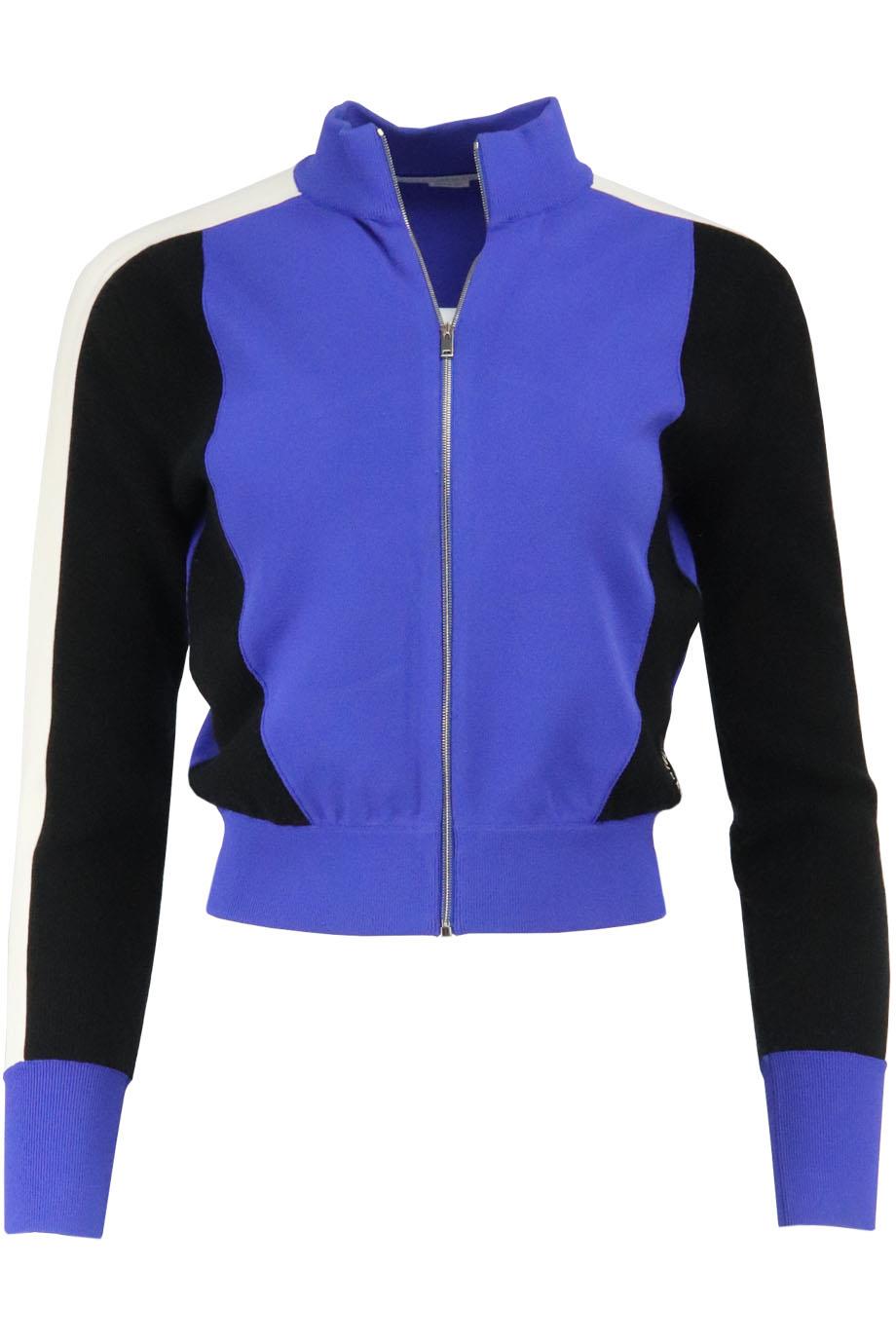 STELLA MCCARTNEY COLOUR BLOCK STRETCH KNIT JACKET IT 36 UK 4