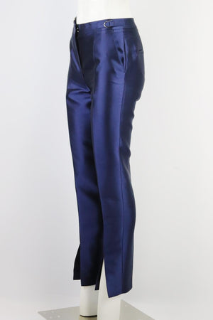 GABRIELA HEARST SILK AND WOOL BLEND STRAIGHT LEG PANTS IT 40 UK 8