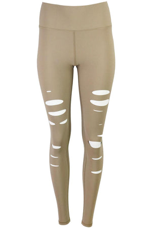 NEW Alo Yoga Womens Athletic Leggings High-Waist Ripped Warrior Athletic  Pants | eBay