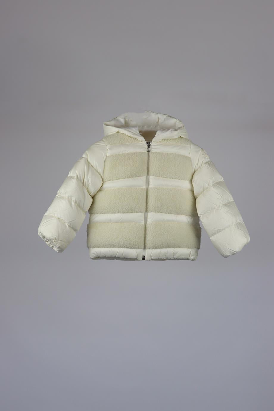 MONCLER BABY GIRLS FAUX SHEARLING DOWN PADDED JACKET 18-24 MONTHS