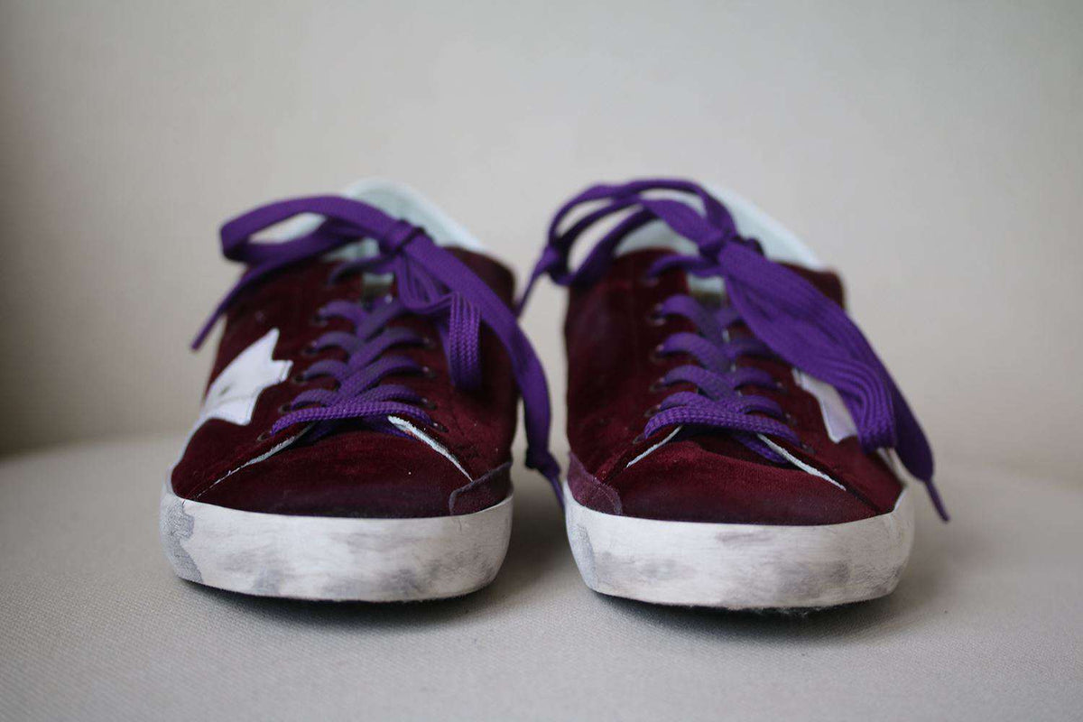 GOLDEN GOOSE DELUXE BRAND SUPERSTAR VELVET DISTRESSED SNEAKERS EU 38 UK 5 US 8