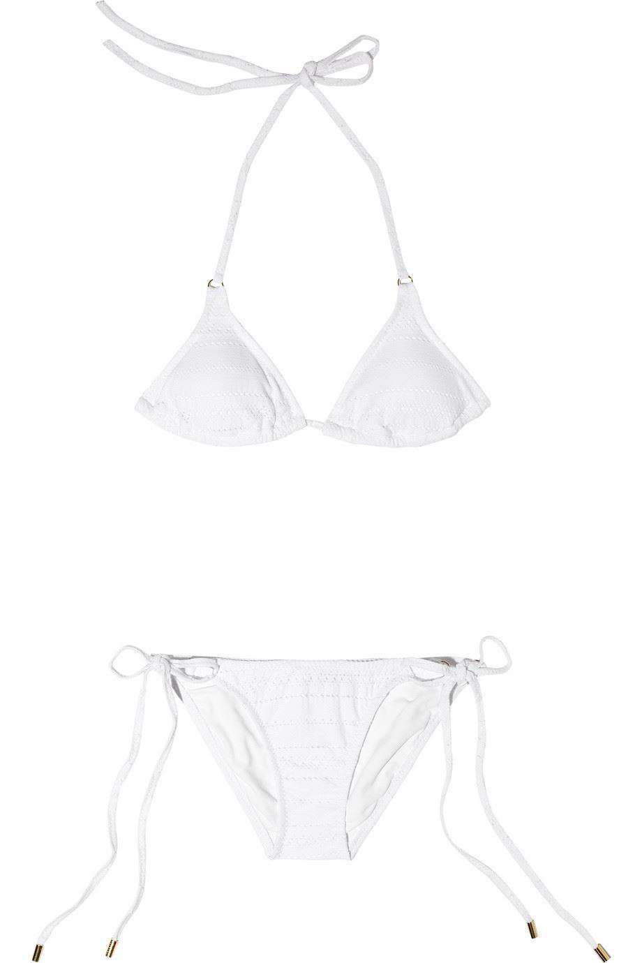 MELISSA ODABASH MOROCCO TEXTURED TRIANGLE BIKINI UK 10