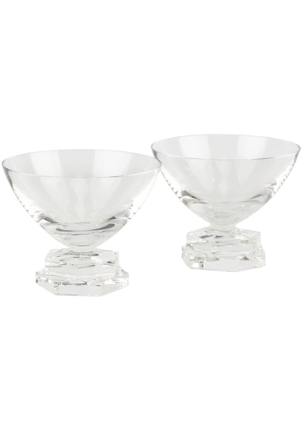 BACCARAT SET OF 2 CRYSTAL CHAMPAGNE GLASSES