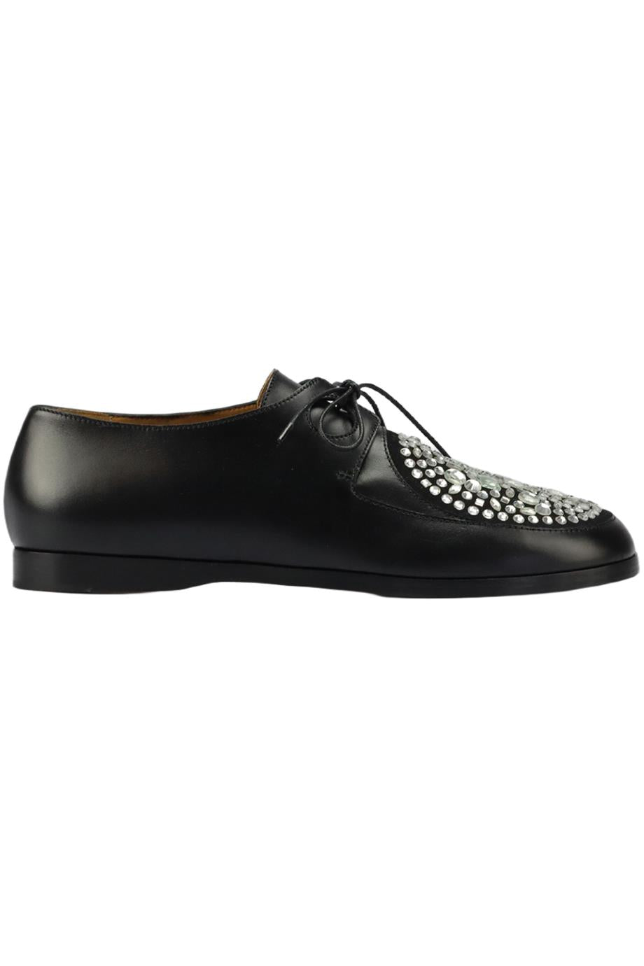 LOEWE CRYSTAL EMBELLISHED LEATHER BROGUES EU 40 UK 7 US 10