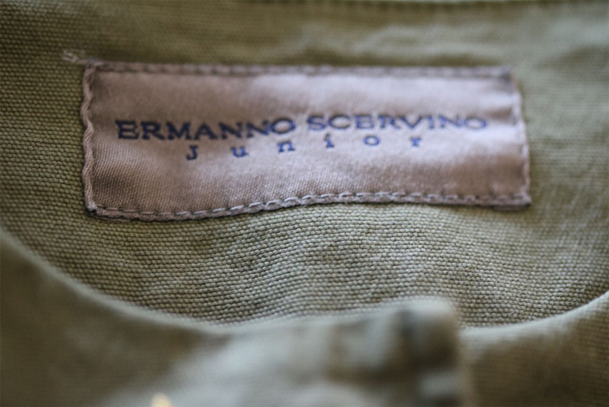 ERMANNO SCERVINO GIRLS GREEN PATCH MILITARY JACKET 4 YEARS