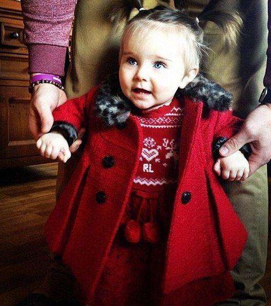 RALPH LAUREN BABY CABLE INTARSIA DRESS AND HAT 12 MONTHS