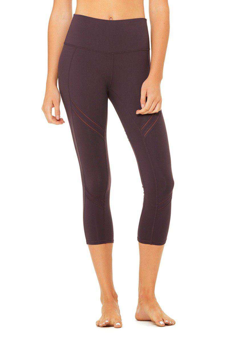 ALO YOGA HIGH WAIST COSMIC CAPRI LEGGINGS MEDIUM