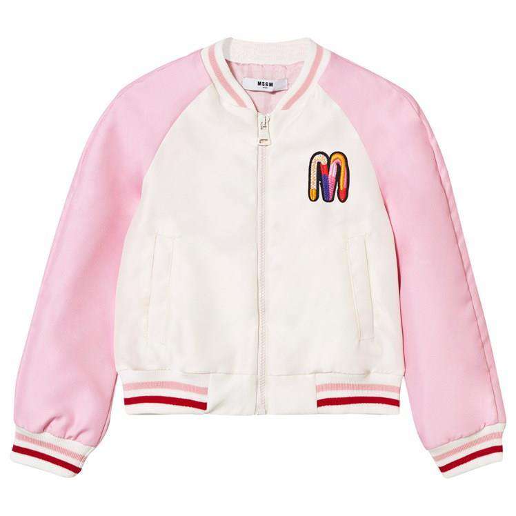MSGM KIDS GIRLS SATIN BOMBER JACKET 4 YEARS