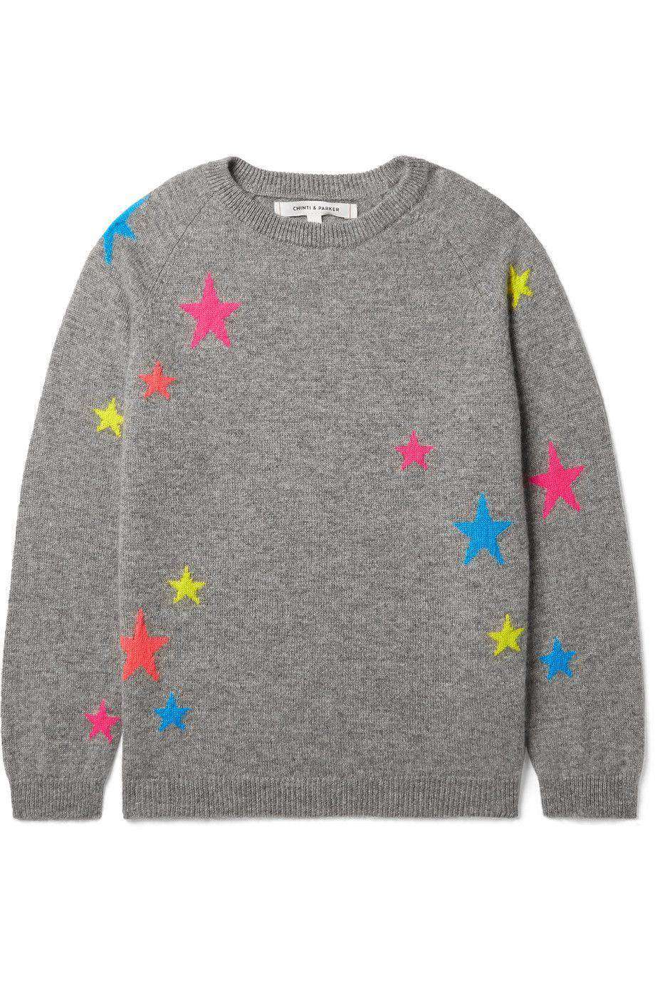CHINTI AND PARKER KIDS UNISEX STAR CASHMERE SWEATER 5-7 YEARS