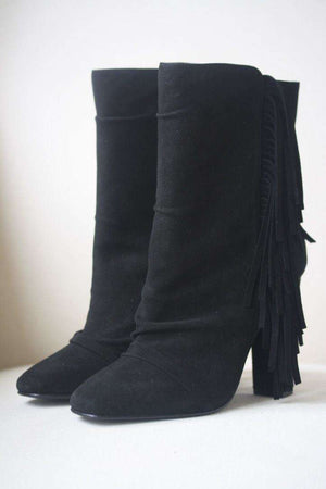 GIUSEPPE ZANOTTI ALABAMA FRINGED SUEDE ANKLE BOOTS EU 38 UK 5