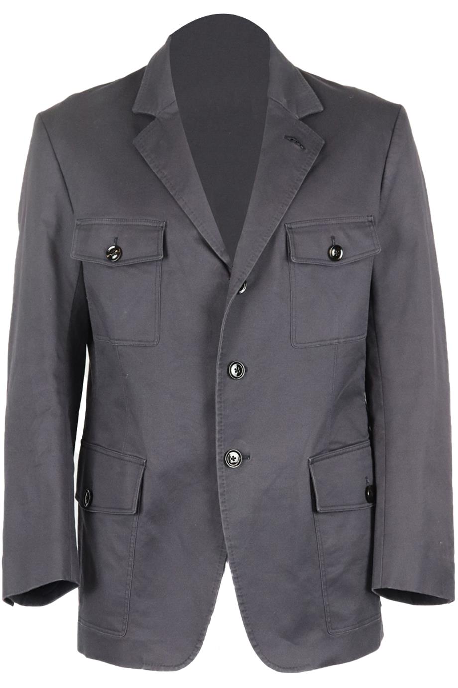 TOM FORD MEN'S SUEDE PANELED COTTON BLEND JACKET IT 54 UK/US CHEST 44