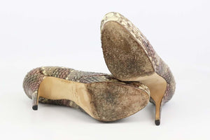 JIMMY CHOO PYTHON PLATFORM PUMPS EU 40.5 UK 7.5 US 10.5