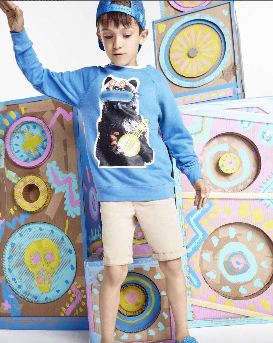STELLA MCCARTNEY KIDS BABY BOY BLUE BILLY BEAR SWEATER 18 MONTHS