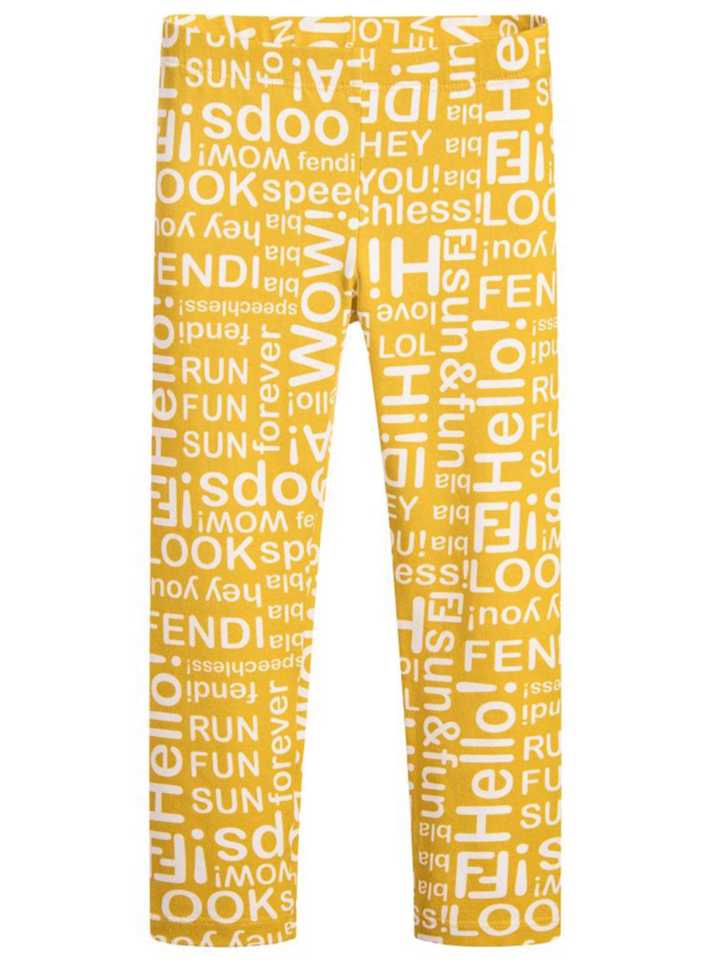 FENDI KIDS GIRLS TEXT LEGGINGS 4 YEARS