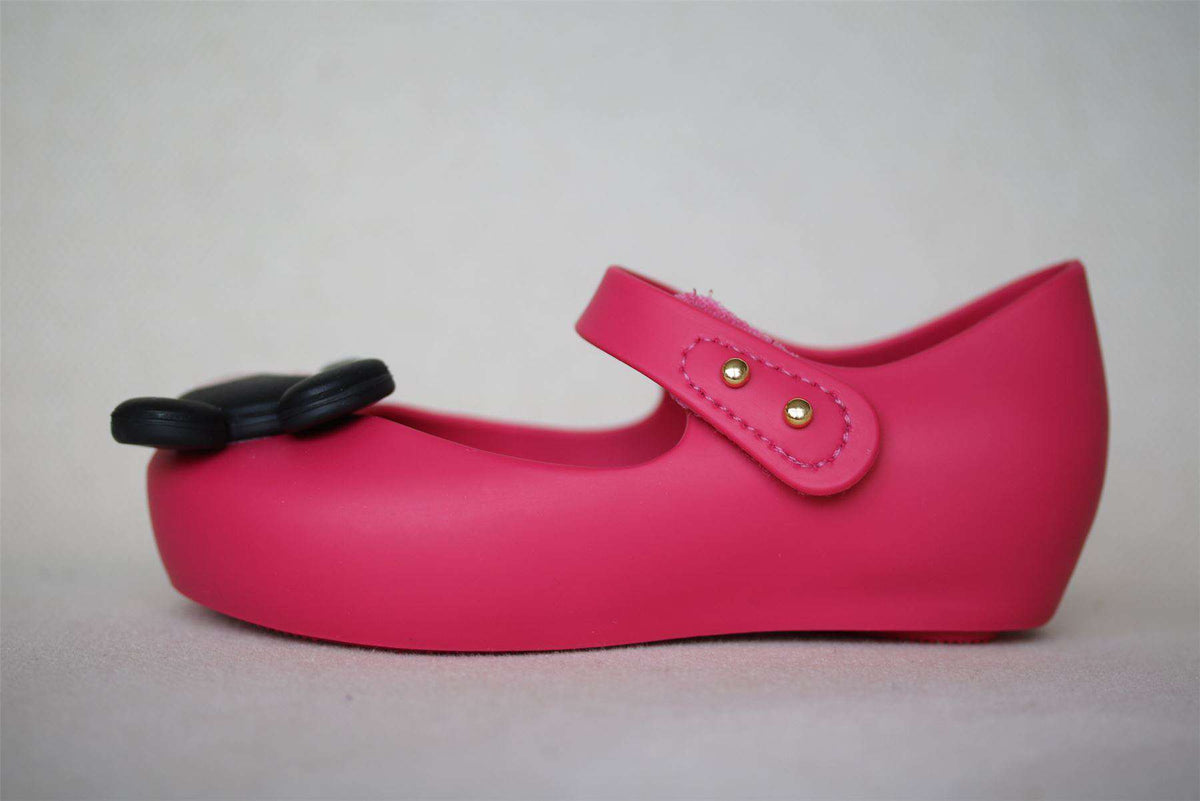 MINI MELISSA GIRLS BRIGHT PINK MINNE MOUSE JELLY SHOES EU 24 UK 7