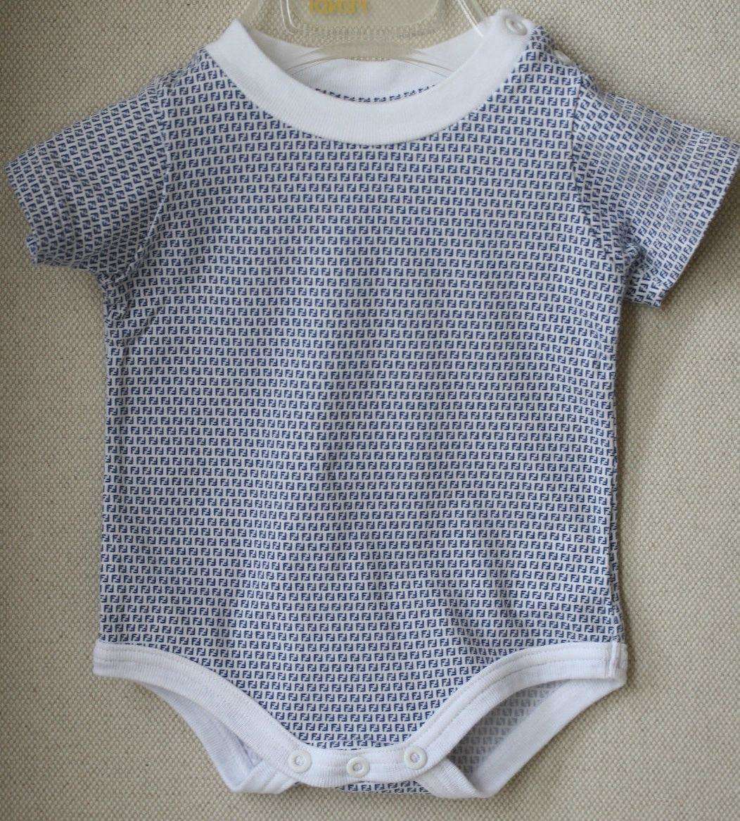FENDI BLUE FF BABYGROW 1 MONTH