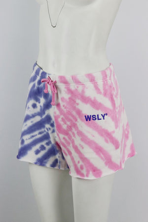 WSLY TIE DYED COTTON BLEND JERSEY SHORTS SMALL