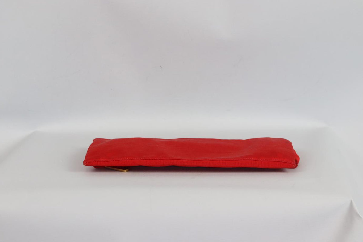 FENDI CHAMELEON FF JACQUARD GROSGRAIN CLUTCH