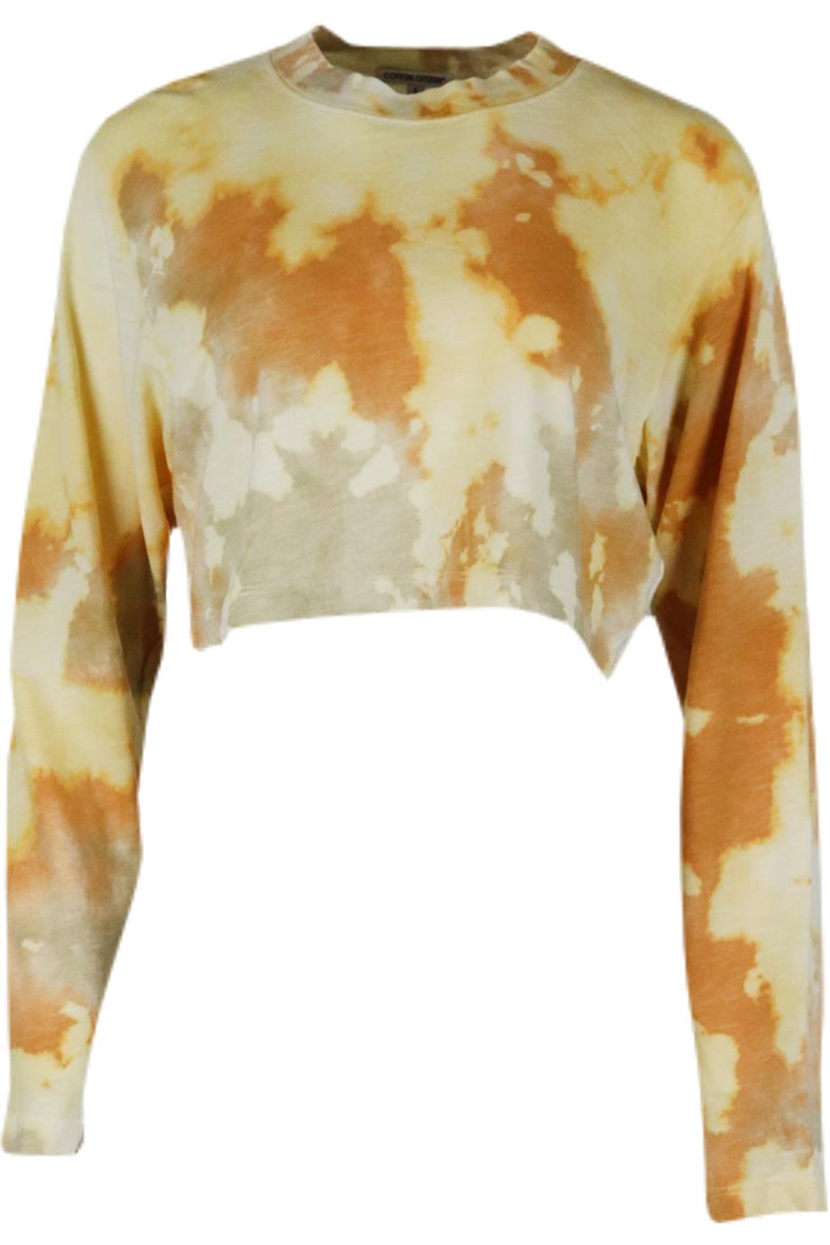 COTTON CITIZEN CROPPED TIE DYED COTTON TOP SMALL